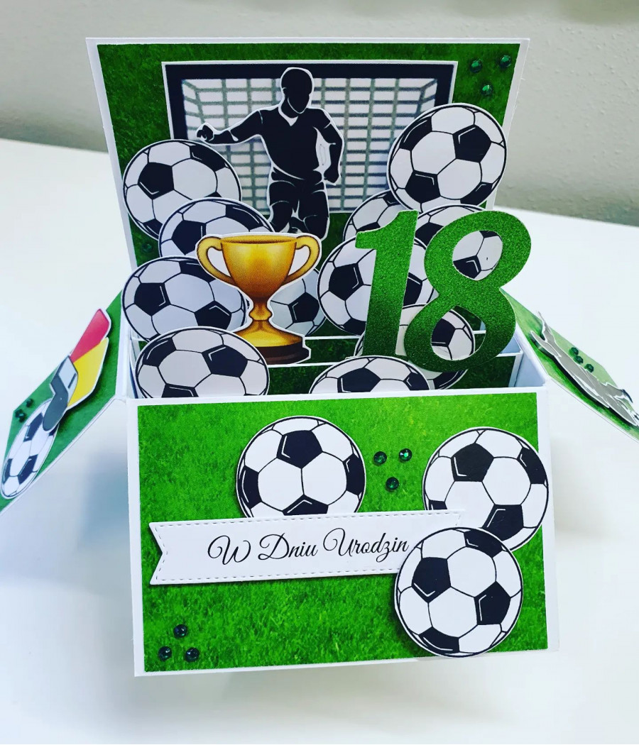 Personalizowana kartka 3D, pop-up box, na zamówienie, urodziny, Roczek, handmade
