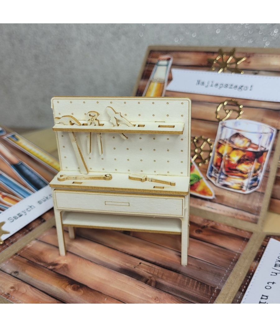 Exploding box, 40 urodziny, narzędzia, deski, personalizacja, handmade