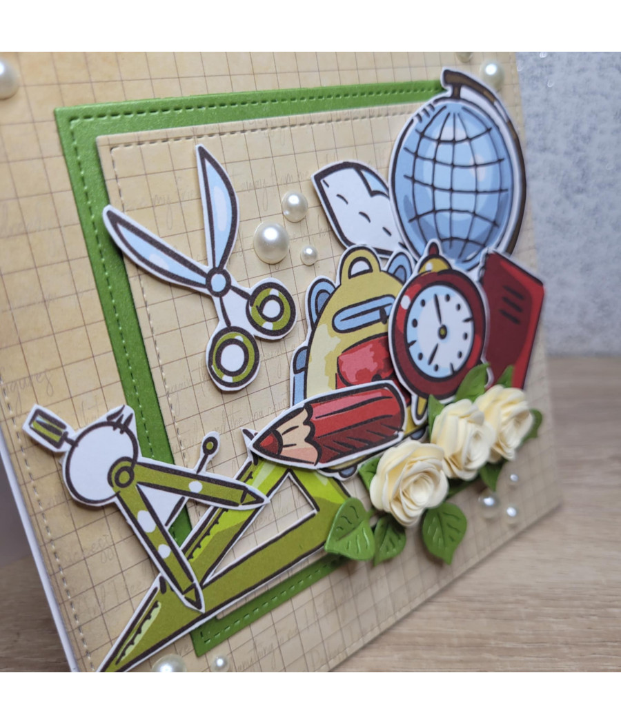 Podziękowania, kartka na zakończenie roku szkolnego, globus, handmade