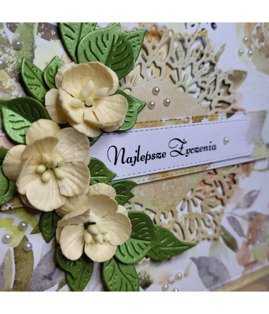 Żółto-zielona pastelowa kartka na każdą okazję, handmade