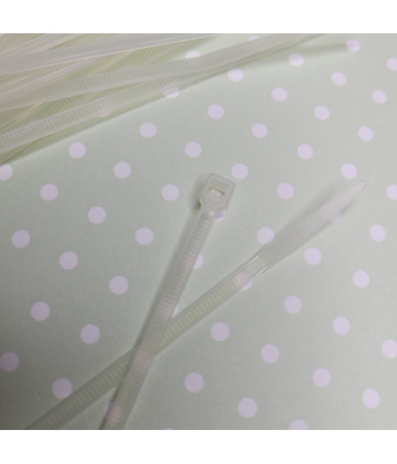 Paski spinające, zaciskowe, 100mm, tyrtytki, kolor naturalny, op. 100szt.