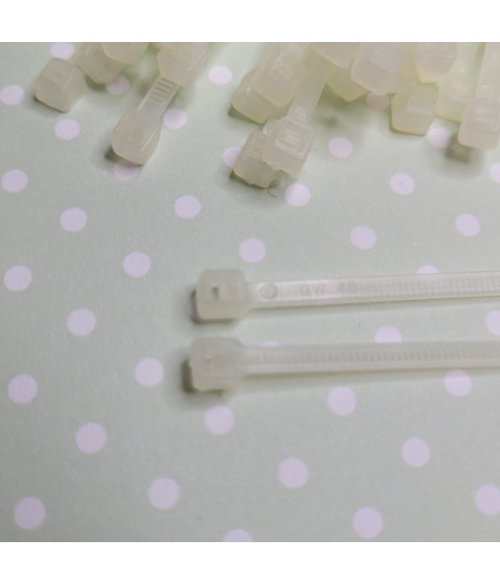 Paski spinające, zaciskowe, 200mm, tyrtytki, kolor naturalny, op. 100szt.