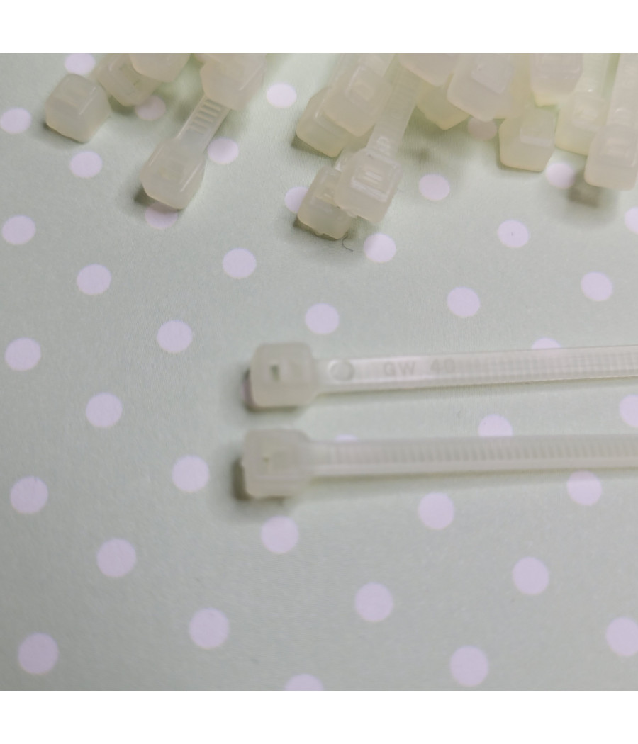 Paski spinające, zaciskowe, 200mm, tyrtytki, kolor naturalny, op. 100szt.