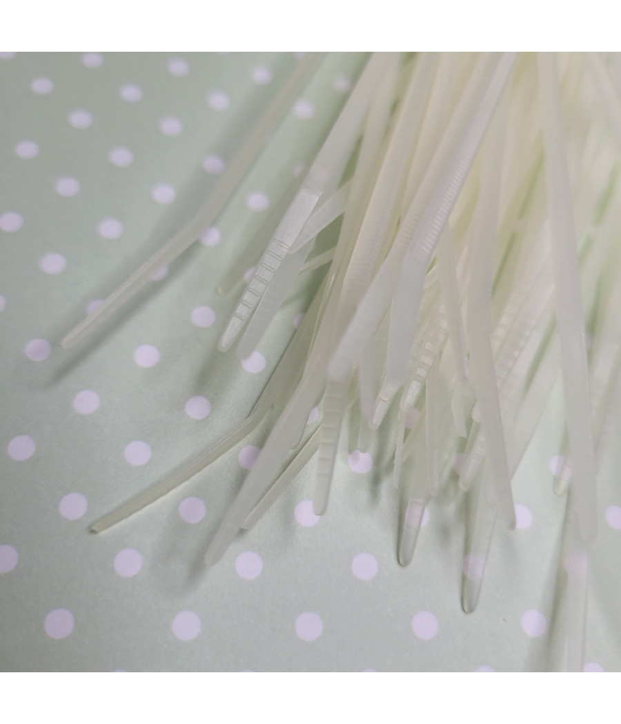 Paski spinające, zaciskowe, 200mm, tyrtytki, kolor naturalny, op. 100szt.