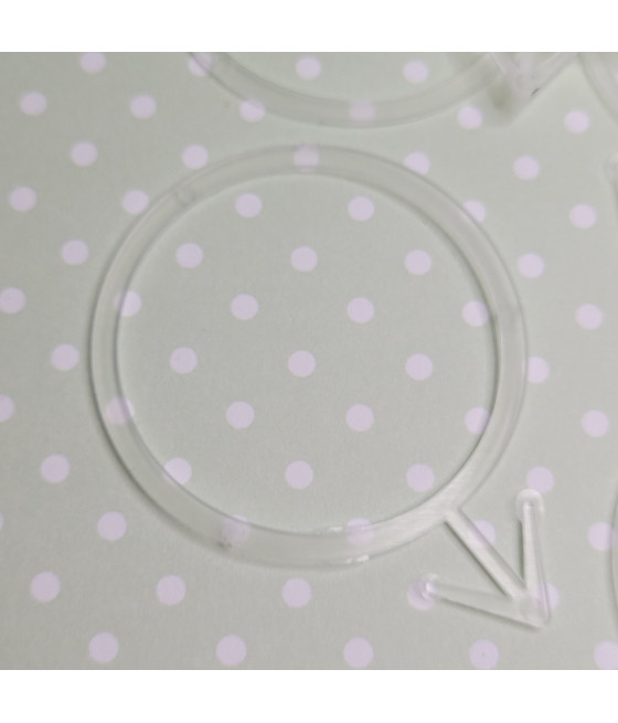 Zawieszki na butelkę, 40mm, ze strzałką, op. 100szt.