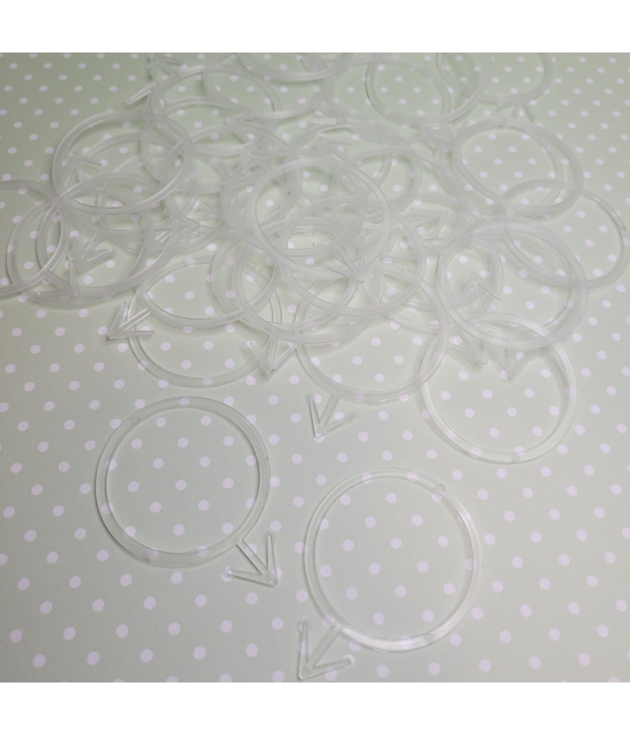 Zawieszki na butelkę, 40mm, ze strzałką, op. 100szt.