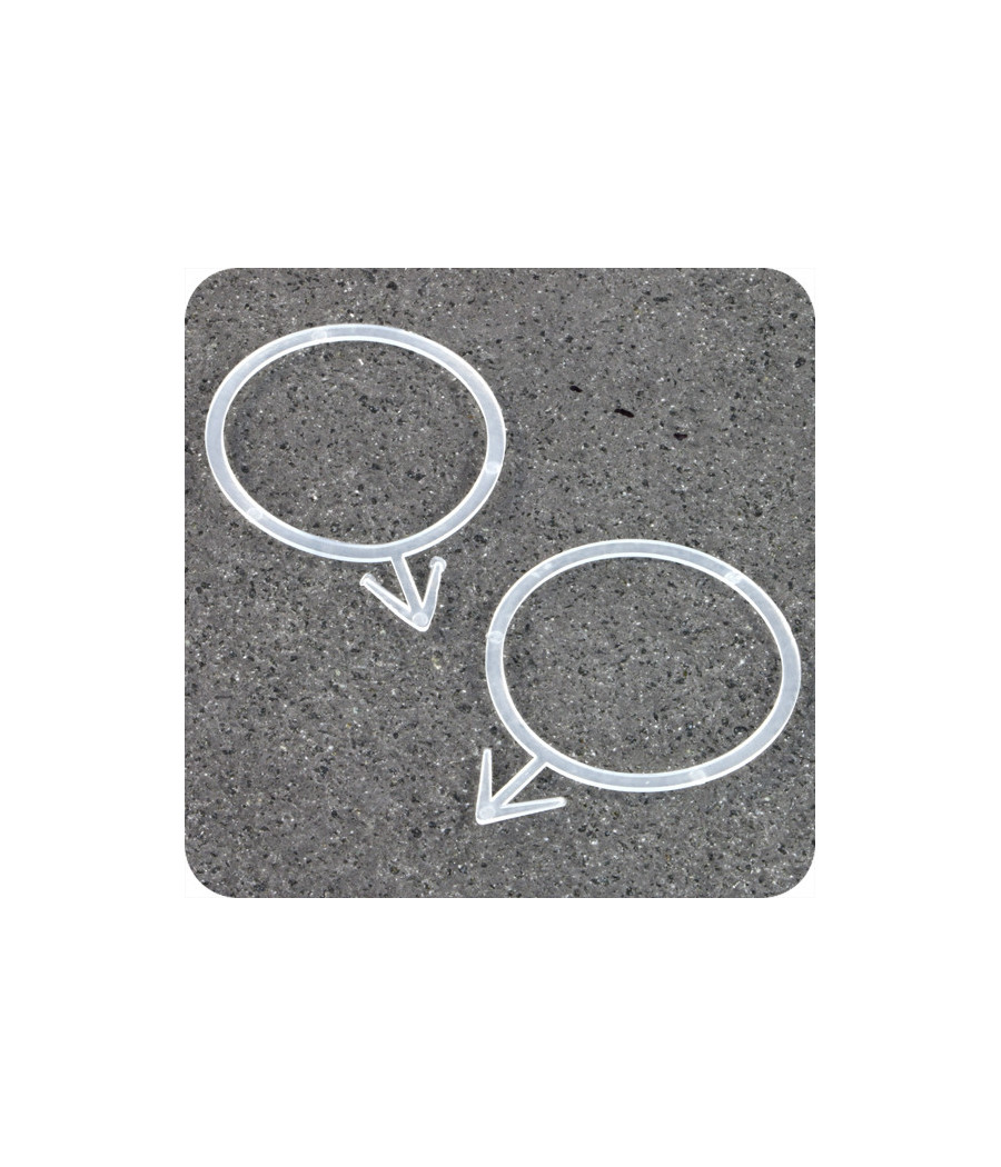 Zawieszki na butelkę, 40mm, ze strzałką, op. 100szt.