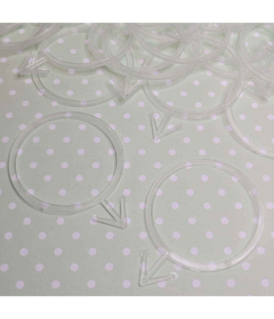 Zawieszki na butelkę, 40mm, ze strzałką, op. 100szt.