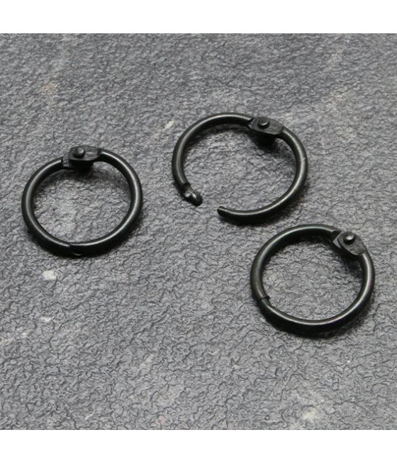 Zamykane kółka 14mm, czarne, 100szt.