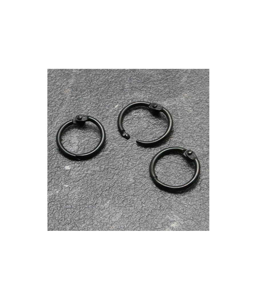 Zamykane kółka 14mm, czarne, 100szt.