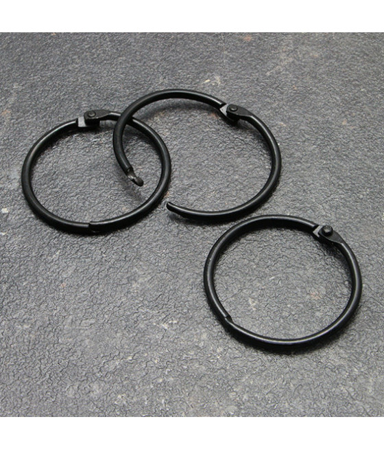 Zamykane kółka 38mm, czarne, 100szt.