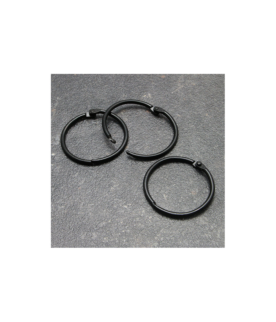 Zamykane kółka 38mm, czarne, 100szt. Zamykane kółka 38mm, czarne, 100szt.