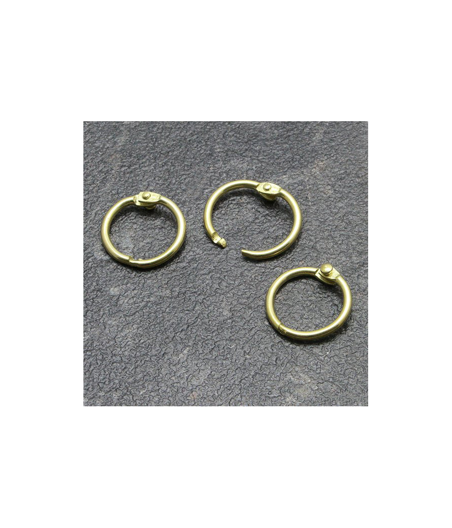 Kółka zamykane, 14mm, złote, 100szt.