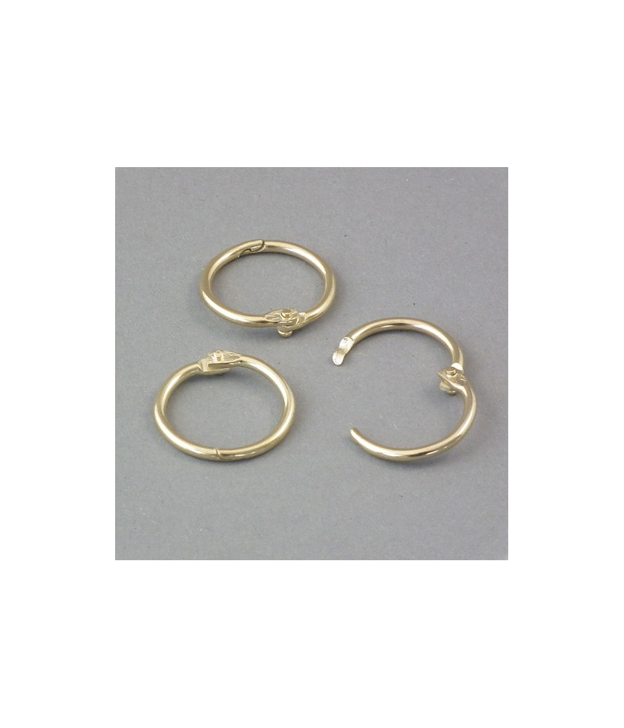 Kółka zamykane 19mm, złote, 100szt. Kółka zamykane 19mm, złote, 100szt.