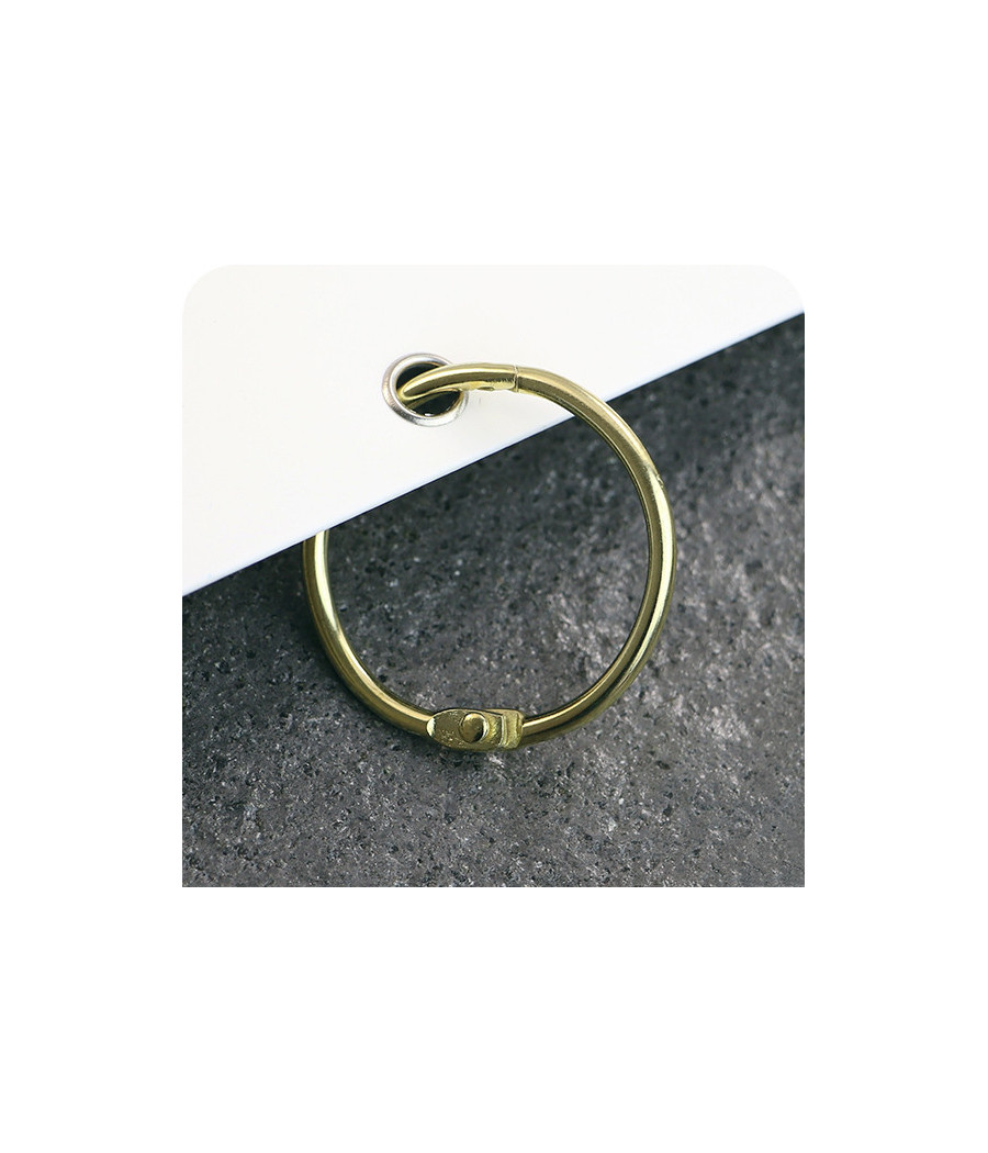 Kółka zamykane 19mm, złote, 100szt.