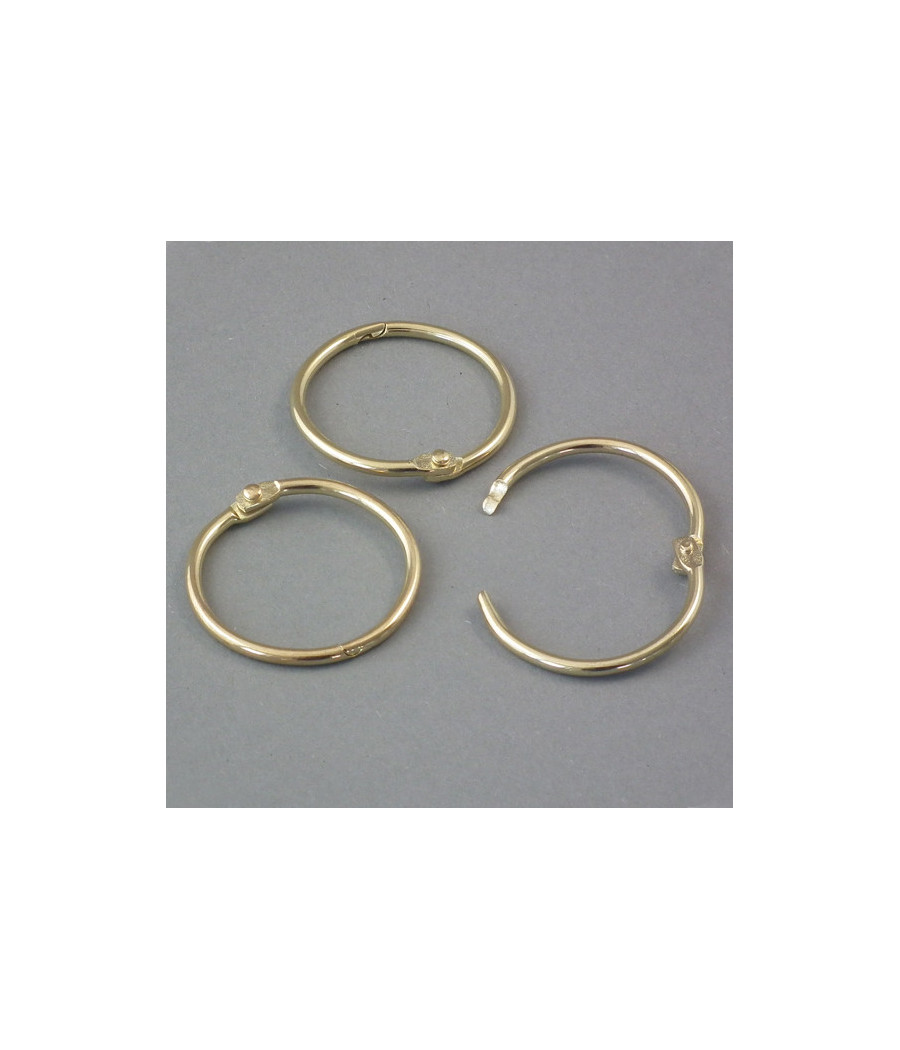 Kółka zamykane 32mm, złote, 100szt. Kółka zamykane 32mm, złote, 100szt.