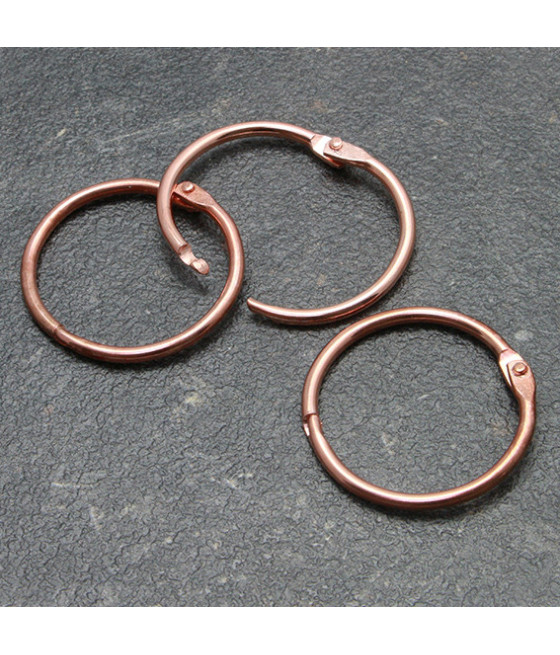 Kółeczka zamykane 32mm, kolor miedzi, 100szt.
