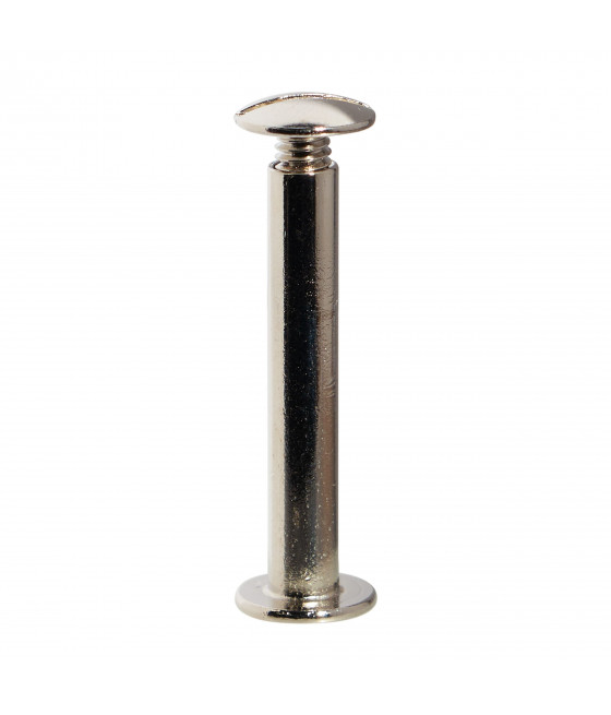 Metalowe, skręcane złączki, 50mm, niklowane, 100szt.