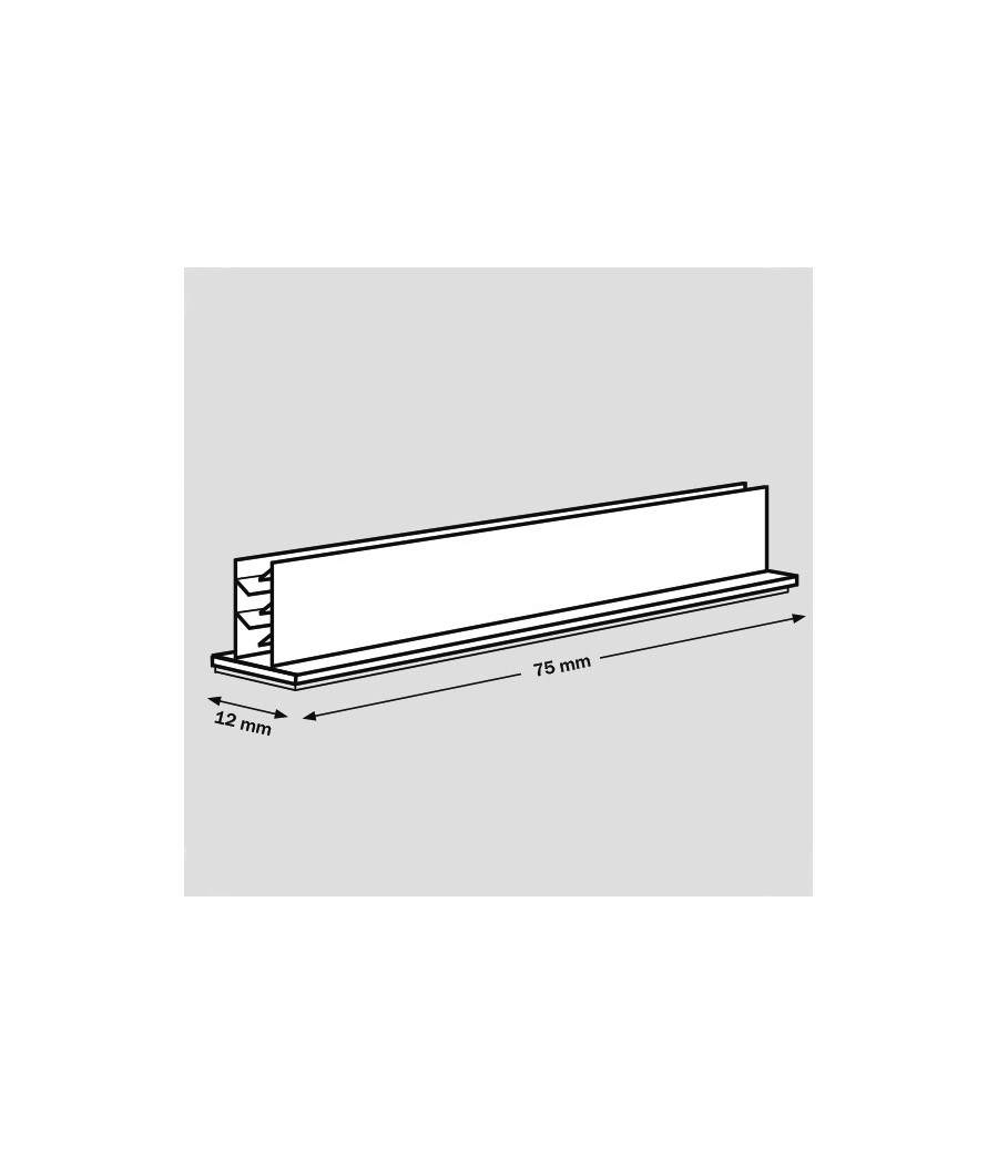Uchwyt prostopadły, 12x75mm, 100szt.