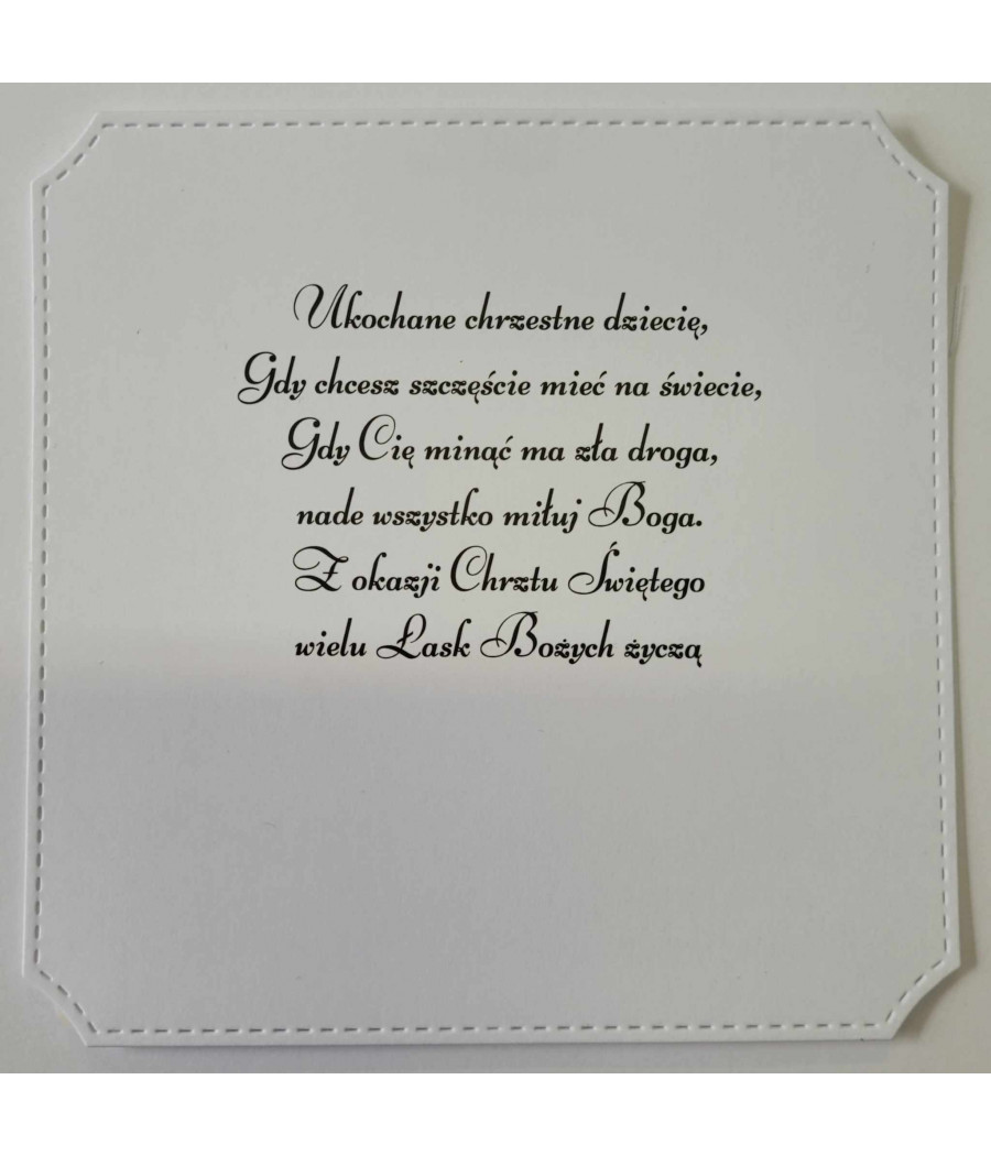 Kartka na Chrzest, kwiaty, dzbanuszek, handmade