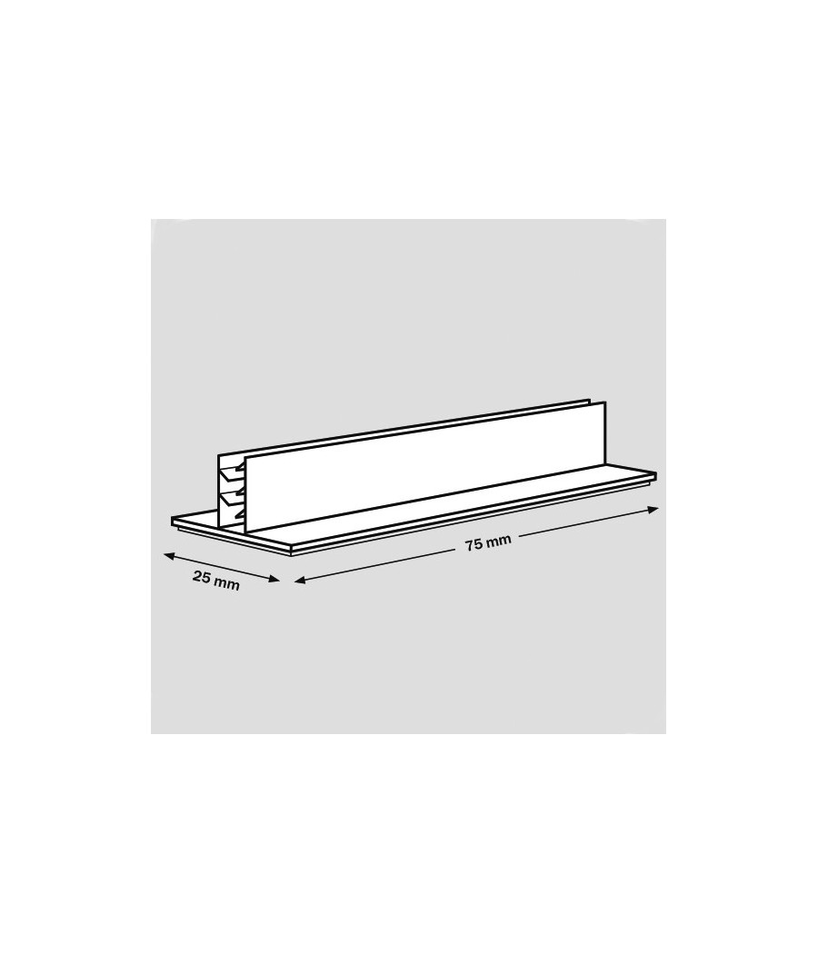 Uchwyt prostopadły, 25x75mm, 100szt.