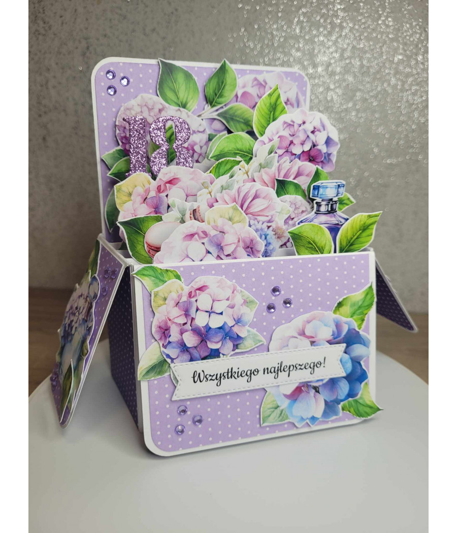 Personalizowana kartka 3D, pop-up box, na zamówienie, urodziny, Roczek, handmade